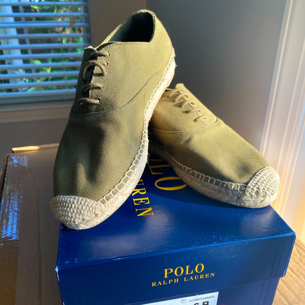 Polo Ralph Lauren ALL NEW Women canvas lace-up Espadrille